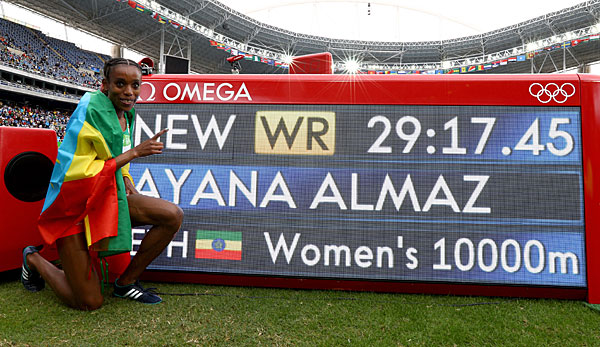Almaz Ayana verbesserte die alte Bestmarke um mehr als 14 Sekunden