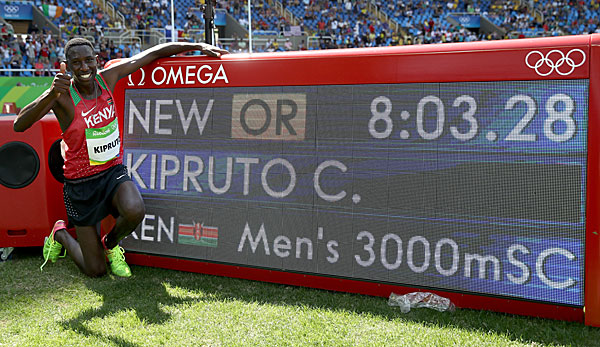 Conseslus Kipruto hat einen neuen olympischen Rekord aufgestellt