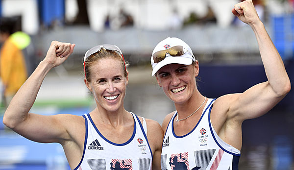 Helen Glover (l.) und Heather Stanning sicherten sich die Goldmedaille
