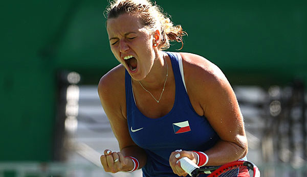 Petra Kvitova schrie ihre Freude nach dem Sieg im Bronze-Match heraus