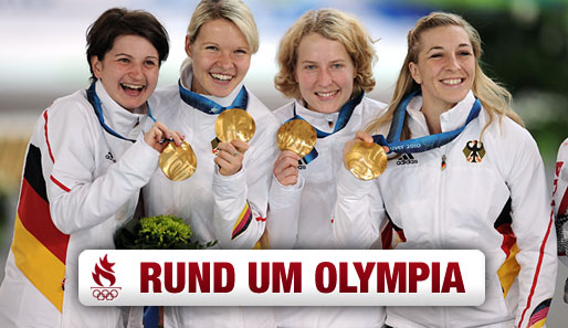 Golden Girls: Daniela Anschütz-Toms, Stephanie Becker, Katrin Mattscherodt und Anni Friesinger
