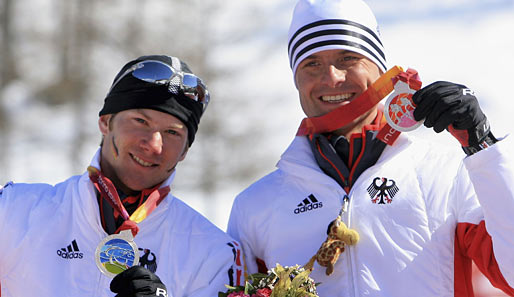 Frank Höfle (r.) und Johannes Wachlin gewannen 2006 in Turin Silber im 5-km-Langlauf-Rennen
