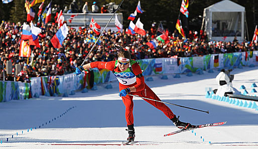 Emil Hegle Svendsen hat in der Loipe im Whistler Olympic Park das zweite norwegische Gold im Biathlon gewonnen