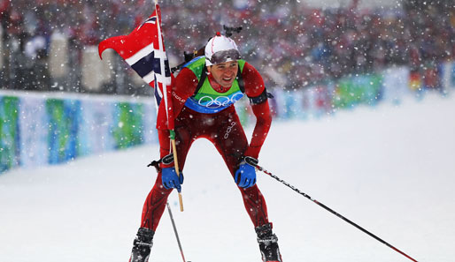 Ole Einar Björndalen holte mit der norwegischen Staffel die Goldmedaille