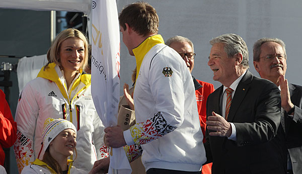 Joachim Gauck empfing die Athletinnen und Athletin bei ihrer Rückkehr nach Deutschland