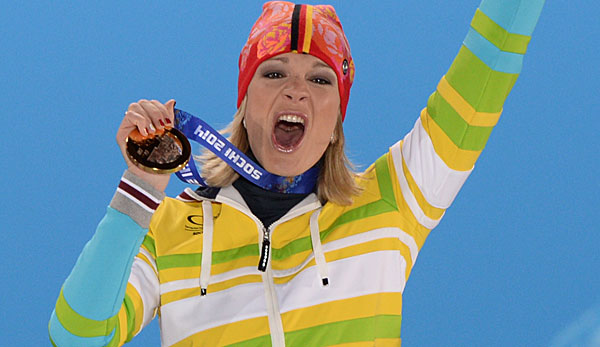 Maria Höfl-Riesch holte sich in Sotschi ihre dritte Olympische Goldmedaille