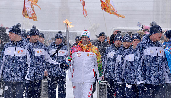 Zielgerade erreicht: Das Olympische Feuer ist in Sotschin angekommen