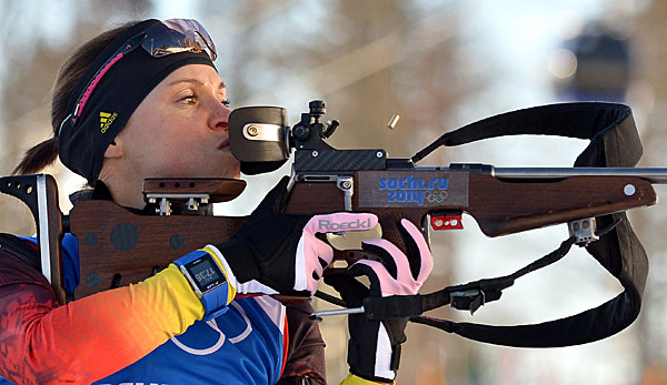 Evi Sachenbacher-Stehle wird am Sonntag ihre Olympia-Premiere im Biathlon feiern