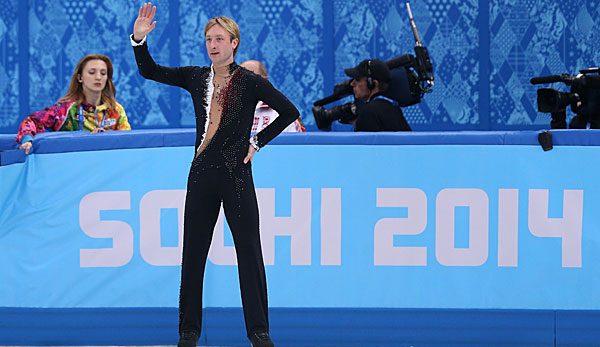 Evgeni Plushenko musste den Eiskunstlauf-Wettbewerb bei Olympia verletzungsbedingt abbrechen