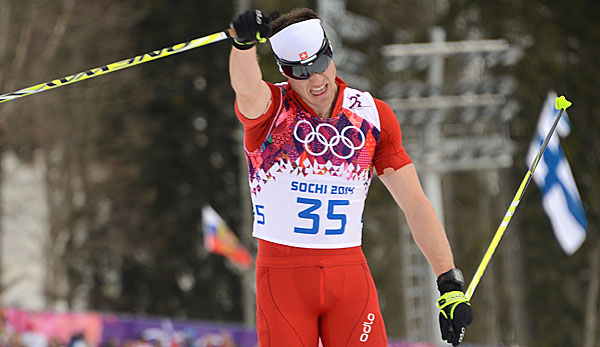 Der Schweizer Dario Cologna gewinnt über 15 km seine zweite Goldmedaille in Sotschi