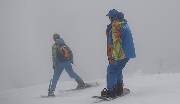Auch die Snowboard-Wettbewerbe sind vom Nebel betroffen