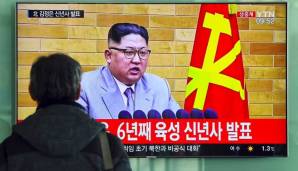 Nordkoreas Diktator Kim Jong-Un bei seiner Neujahrsansprache
