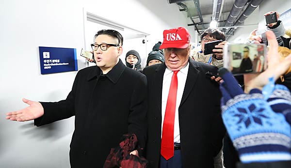 Eröffnungsfeier: "Trump" und "Kim" feiern Verbrüderung.