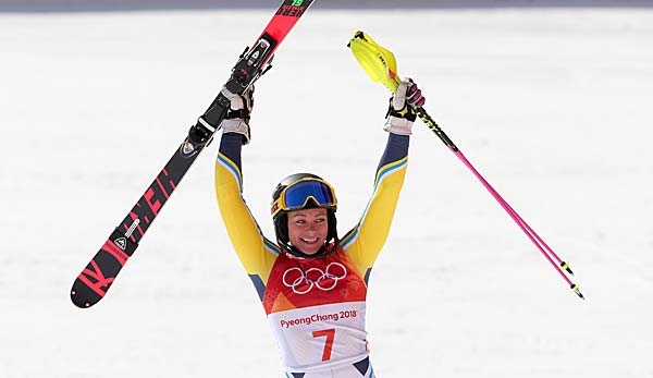 Frida Hansdotter gewann das erste schwedische Slalomgold seit 1992.