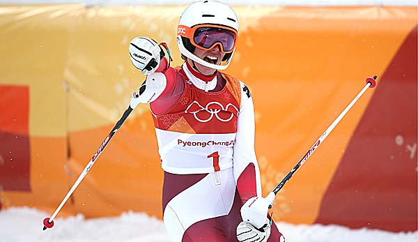 Michelle Gisin holte Gold in der alpinen Kombination.