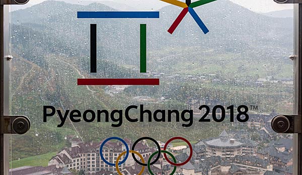 Das Zeichen der Olympischen Spiele in Pyeongchang