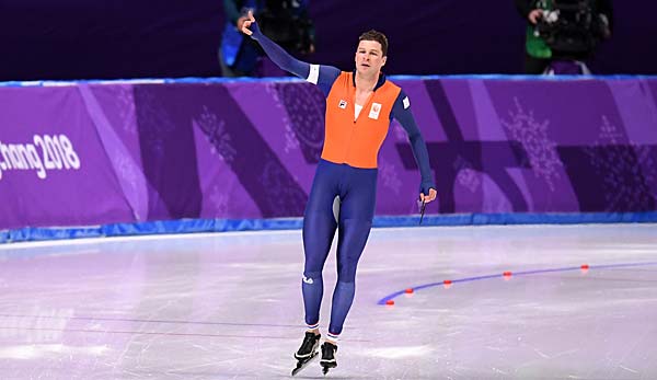 Der Niederländer Sven Kramer stellte im Eisschnellauf einen neuen olympischen Rekord auf.