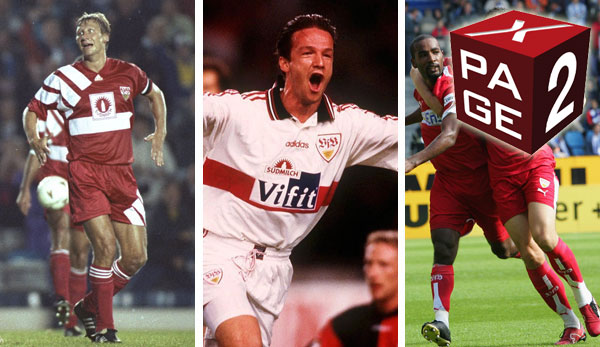 Guido Buchwald, Fredi Bobic, Cacau und Mario Gomez erlebten mit dem VfB erfolgreiche Jahre
