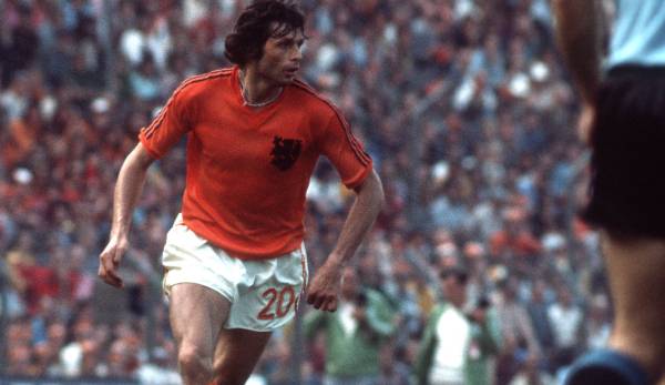 Wim Suurbier im Oranje-Trikot während der WM 1974 in Deutschland.