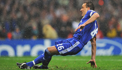 John Terry trat als fünfter Schütze des FC Chelsea im Elfmeterschießen gegen ManUtd an