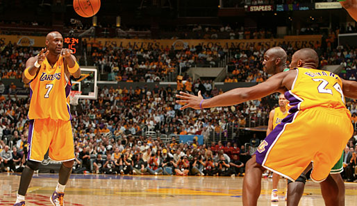 Lamar Odom (l.): Zwar nicht in der Starting Five, dennoch der X-Faktor der Lakers