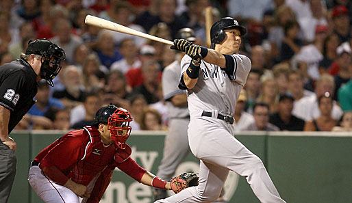 Hideki Matsui erzielte im Spiel gegen die Red Sox zwei Homruns und sieben RBIs