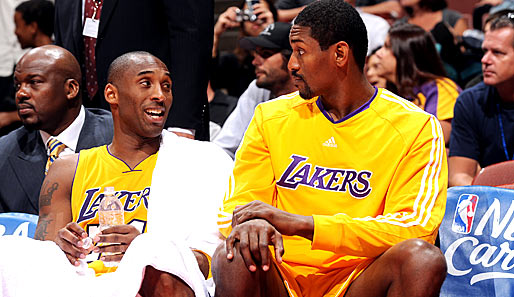 Die Lakers mit Kobe Bryant (l.) und Ron Artest gehen als Favorit in die neue Saison