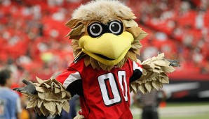 Freddie Falcon - Atlanta Falcons (NFL): Vögel in der NFL ... Bei diesem gefiederten Zeitgenossen fragen wir uns aber schon, ob das nicht einfach Scooter von den Muppets in einem Vogelkostüm ist