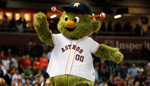 Orbit - Houston Astros (MLB): Orbit ist ein grünes Alien mit Antennen, passt damit also perfekt zu Houston und der NASA