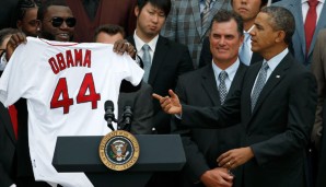 David Ortiz überreichte Barack Obama ein Trikot der Boston Red Sox
