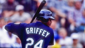 Platz 16: KEN GRIFFEY Jr. (Seattle Mariners) - 56 HR (1997, 1998): "The Kid" drehte Ende der 90er so richtig auf und gewann zwei American-League-Homerun-Kronen in Serie