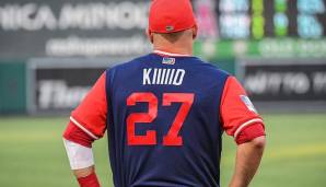 Hinter "Kiiiiid" - mit fünf i's! - versteckt sich niemand Geringeres als der vielleicht beste Baseballer derzeit: Mike Trout von den Angels