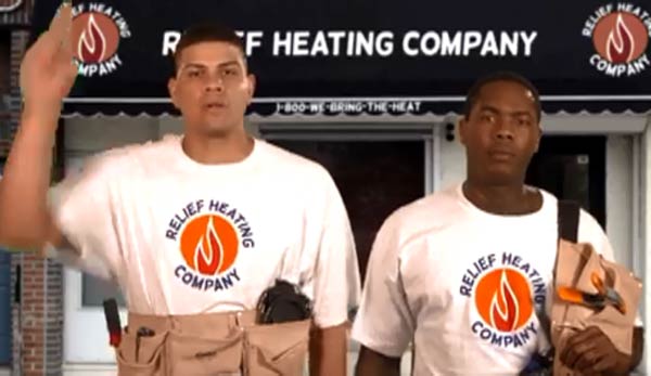 Dellin Betances und Aroldis Chapman "bring the Heat" in einem Fake-Werbespot.