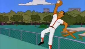 Darryl Strawberry durfte im Right Field ran. Im wahren Leben spielte er unter anderem für beide New Yorker Teams.