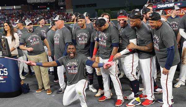 Die Atlanta Braves feiern den ersten National-League-Titel seit über 20 Jahren.