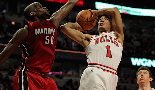 Gegen Bulls-Guard Derrick Rose fanden die Miami Heat in der Defense einfach kein Mittel