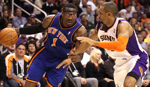 Amare Stoudemire (l.) heuerte nach 8 Jahren in Phoenix vor dieser Spielzeit bei den Knicks an