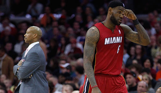 LeBron James konnte Miamis Pleite in Cleveland selbst mit einem Triple-Double nicht verhindern