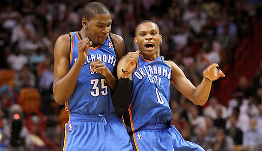Angeführt von Kevin Durant und Russell Westbrook gewannen die Thunder ihr fünftes Spiel in Serie