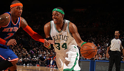 Gegen Paul Pierce und seine Celtics (r.) gab es für die Knicks letztlich nichts zu holen