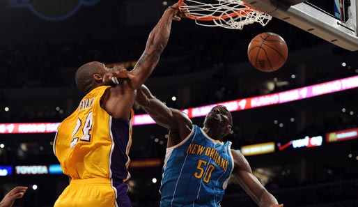 Kobe Bryant ließ sich von seiner Verletzung nichts anmerken und führte die Lakers zum Sieg