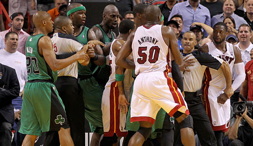 Zwischen den Miami Heat und den Boston Celtics ging es schon in der Regular Season hoch her