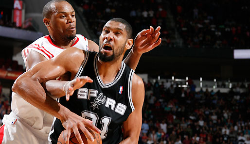 Tim Duncan und die Spurs kassierten in Houston die sechste Niederlage in Serie