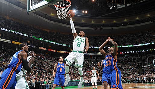 Vor allem im Anfangsviertel war Celtics-Guard Rajon Rondo von den Knicks nicht zu stoppen