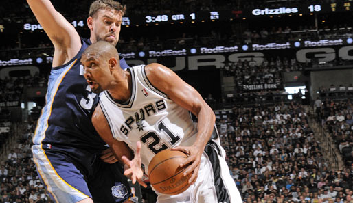 Tim Duncan konnte mit seinen 16 Punkten die Pleite der Spurs gegen Memphis nicht verhindern