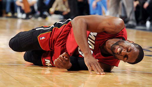 Dwyane Wade verletzte sich bei der Heat-Niederlage in Denver am Knöchel