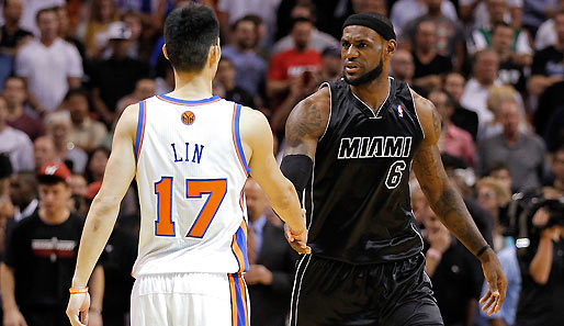 LeBron James und die Miami Heat besiegten Jeremy Lins New York Knicks