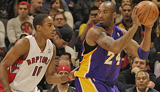 Kobe Bryant war in den letzten Sekunden der Garant des Sieges der Lakers gegen Toronto