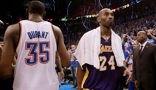 Während Kevin Durant in den West Finals steht, ist die Saison für Kobe Bryant zu Ende