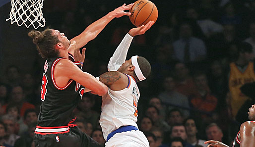 Bulls-Center Joakim Noah blockte gegen die New York Knicks vier Würfe